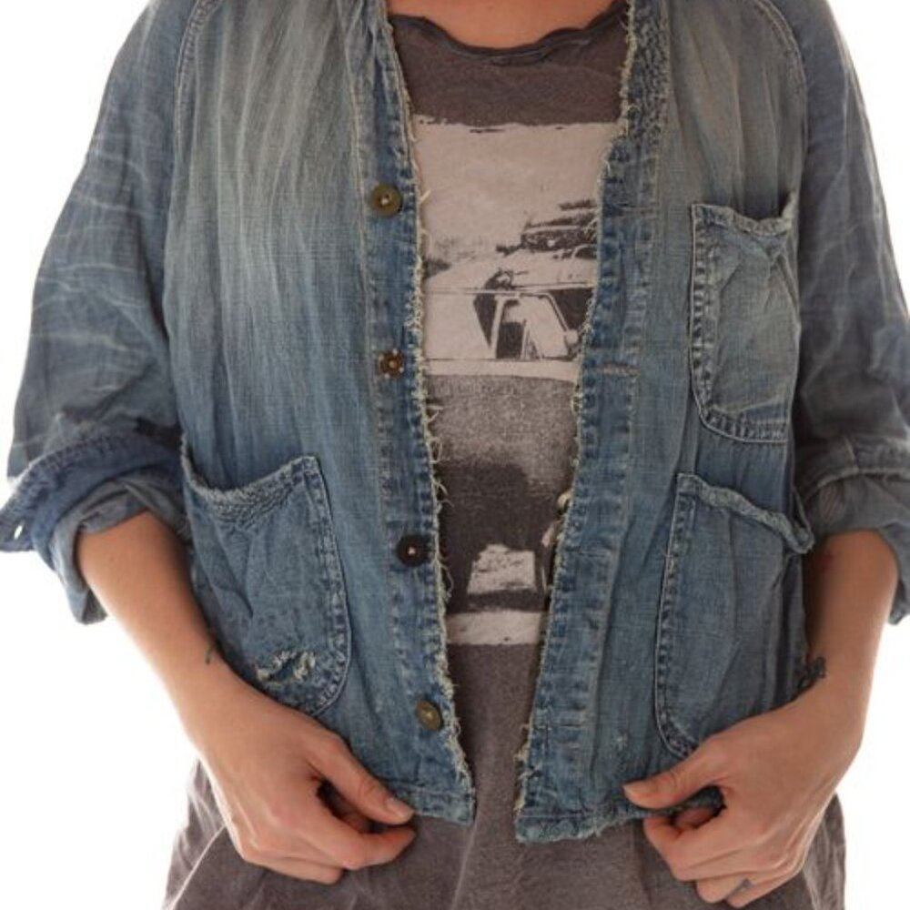 Magnolia Pearl Denim Sanforized Cosmik Union Cropped Jacket